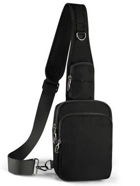 🆕 VADOO Sling Bag, Crossbody Bag with Zipper Lock, RFID Blocking & Water